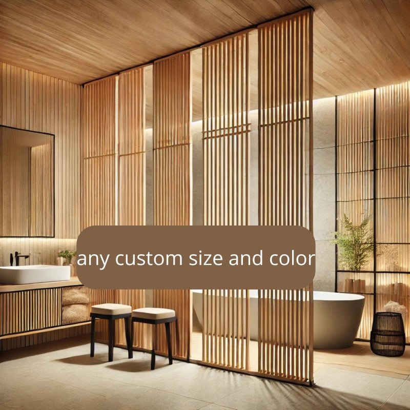 Wooden privacy panel for kids' playroom separation