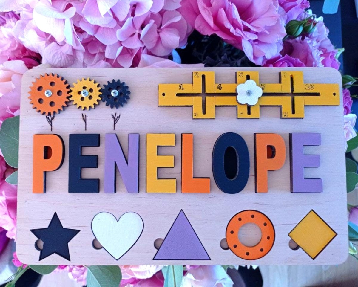 Baby first Halloween spirit gift idea, baby shower party, wooden kids personalized custom name puzzle, toddler boy girl