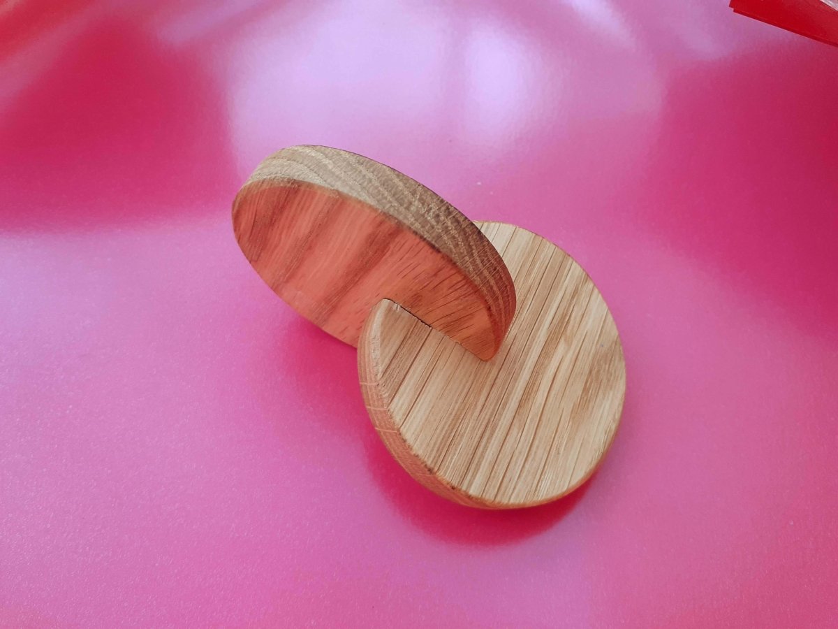 Baby Teething Toys for Infants, Montessori Wood Interlocking Discs, Organic Waldorf Rings