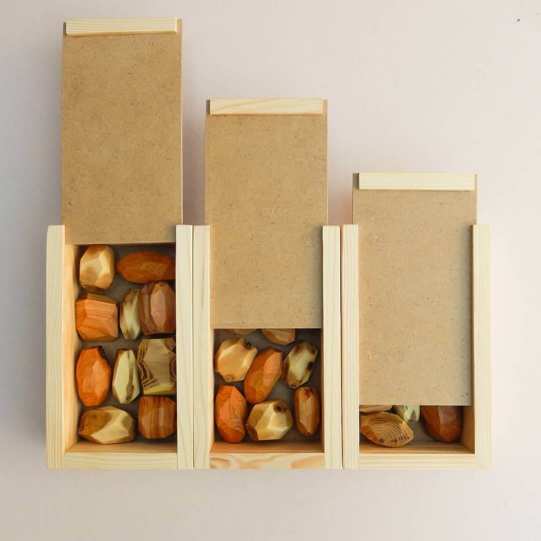 Baby Wooden Building Blocks Waldorf Toddler Sensory Games Montessori Natural Materials Learning Motor Skills Development Kid