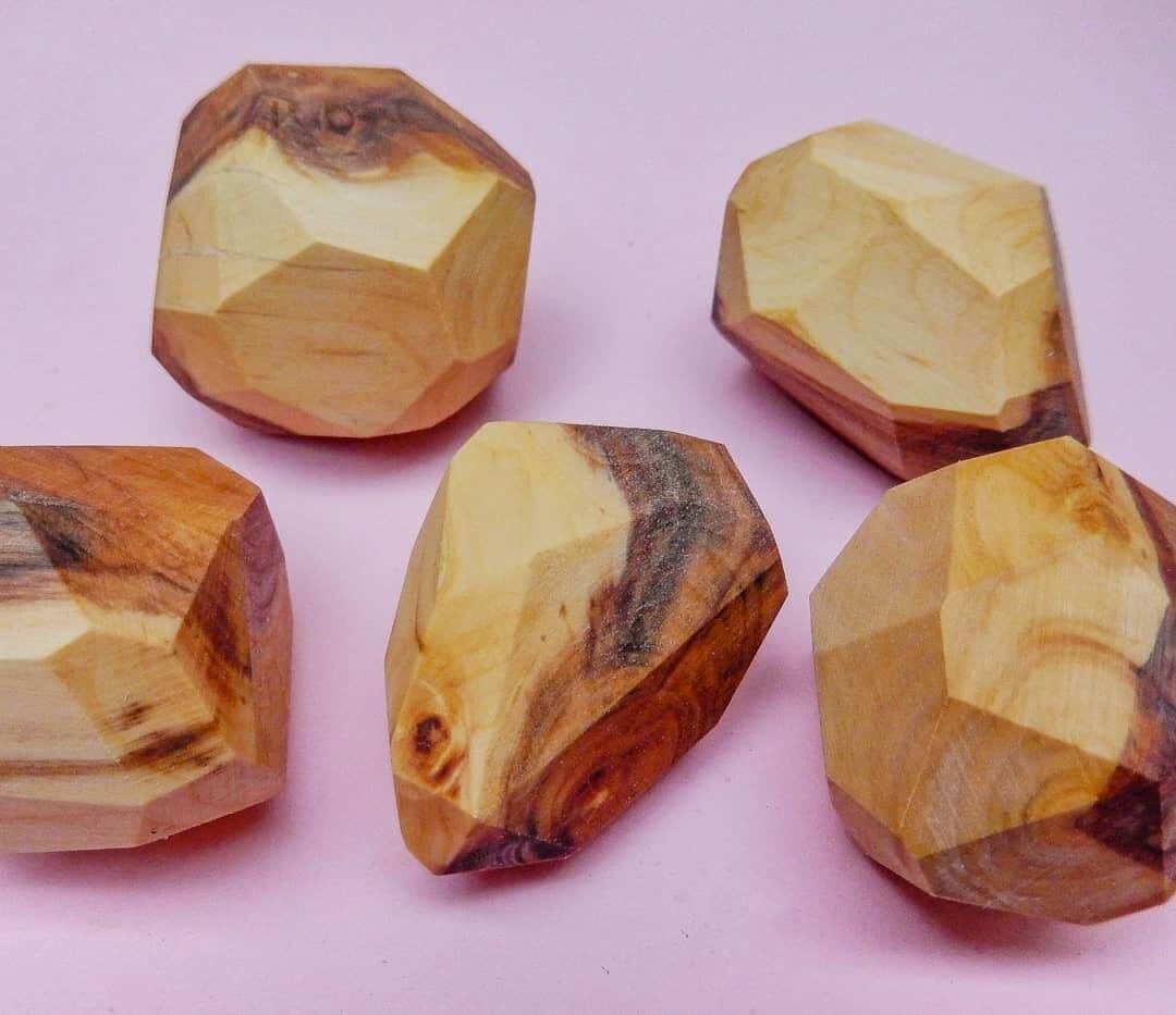 Baby Wooden Building Blocks Waldorf Toddler Sensory Games Montessori Natural Materials Learning Motor Skills Development Kid
