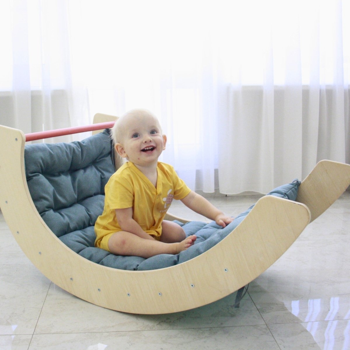 Montessori Climbing Arch Pillow for Nursery, Replacement Cushion for Rocker, Balance Board Toddler Accessories