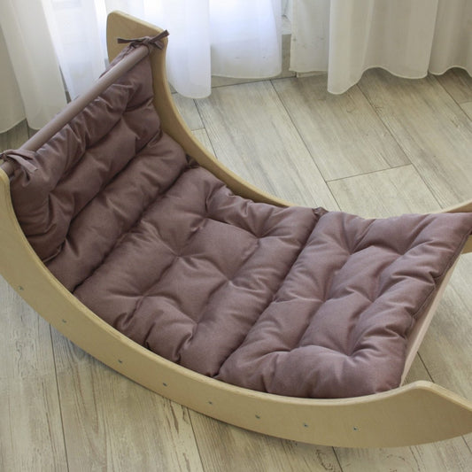 Montessori Climbing Arch Pillow for Nursery, Replacement Cushion for Rocker, Balance Board Toddler Accessories