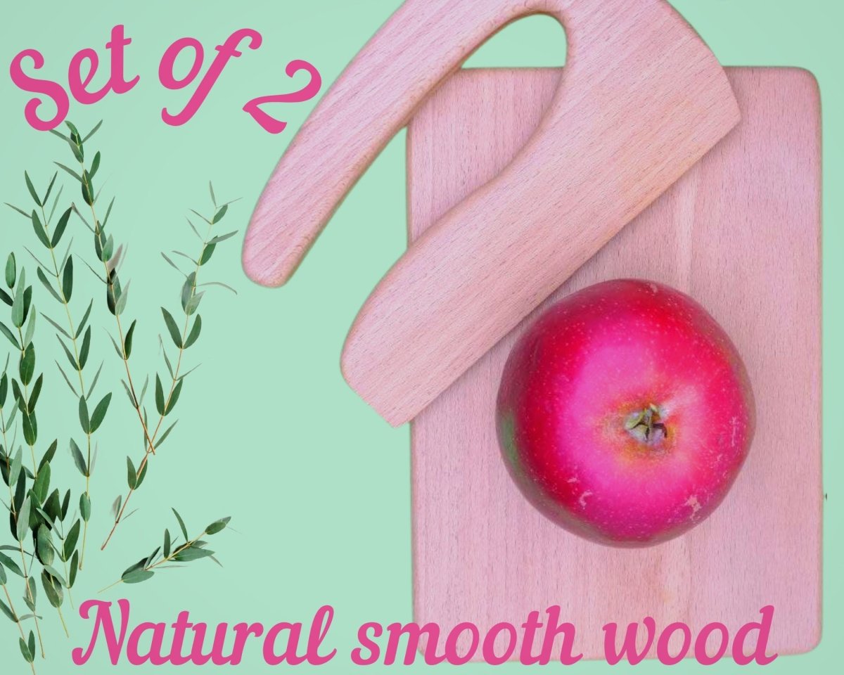 Montessori Inspired Kids Kitchen Set Wooden Safe Knife Cutting Board for Little Toddler Chefs for Cooking with Step Stool