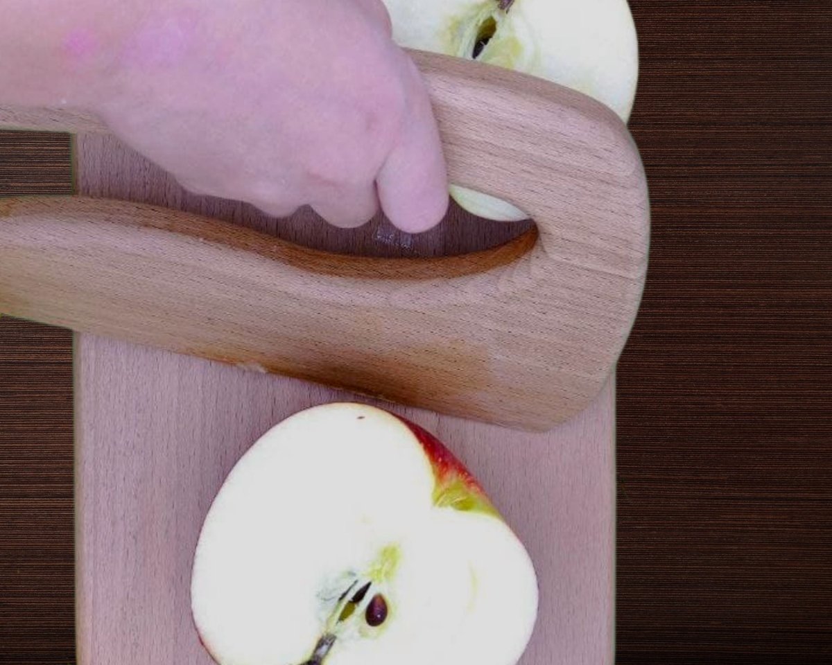 Montessori Inspired Kids Kitchen Set Wooden Safe Knife Cutting Board for Little Toddler Chefs for Cooking with Step Stool