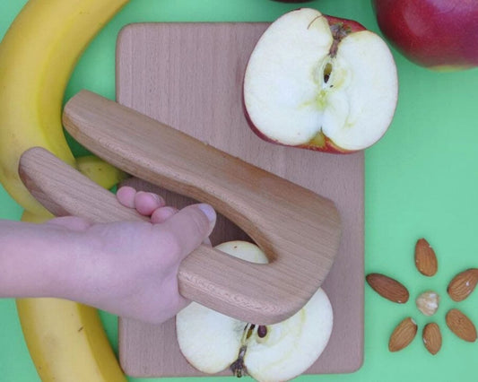 Montessori Inspired Kids Kitchen Set Wooden Safe Knife Cutting Board for Little Toddler Chefs for Cooking with Step Stool