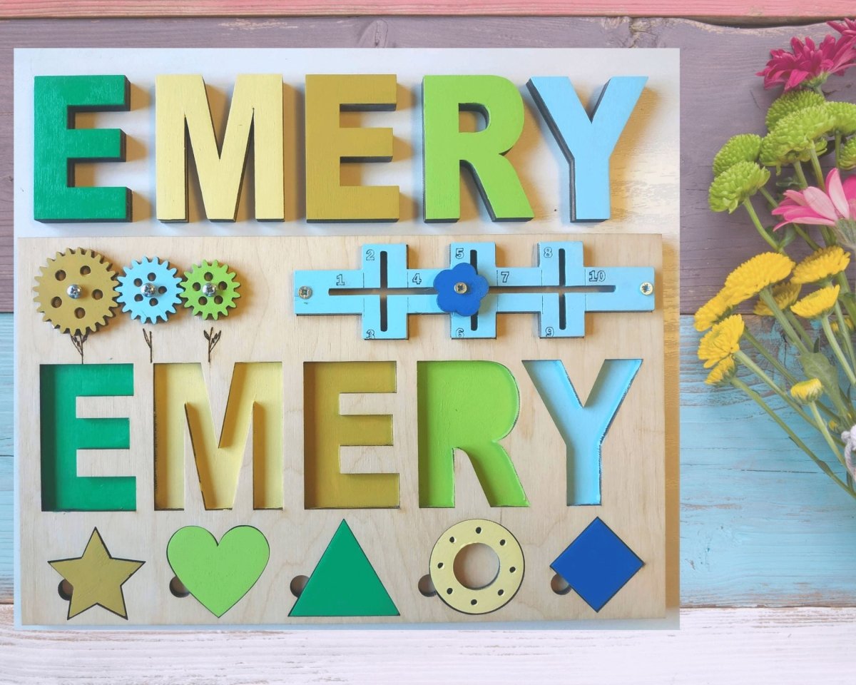 Personalized Baby Girl Name Puzzle Unique Gift Boys Ages 1 3 Wooden Montessori Nursery Toddler Toy Travel Kids Busy Board
