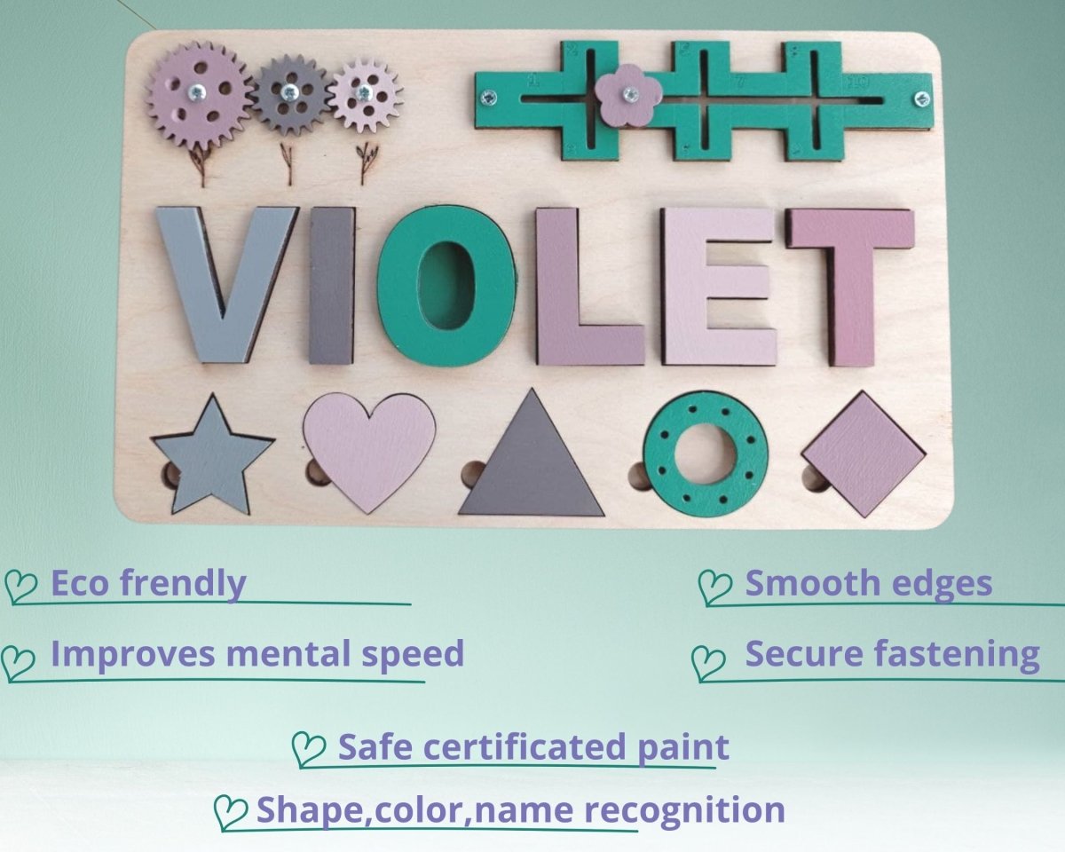 Personalized Baby Girl Name Puzzle Unique Gift Boys Ages 1 3 Wooden Montessori Nursery Toddler Toy Travel Kids Busy Board