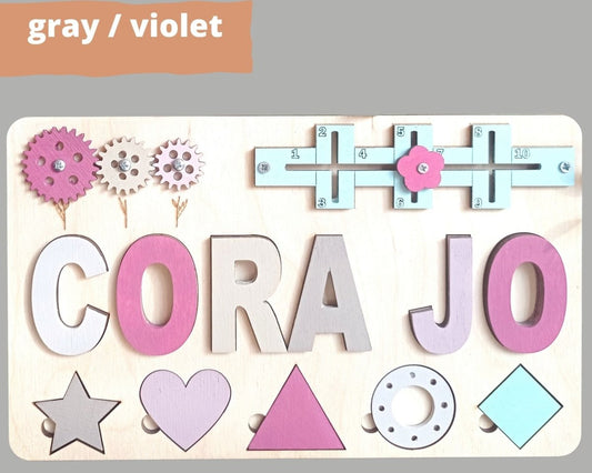 Personalized Baby Girl Name Puzzle Unique Gift Boys Ages 1 3 Wooden Montessori Nursery Toddler Toy Travel Kids Busy Board