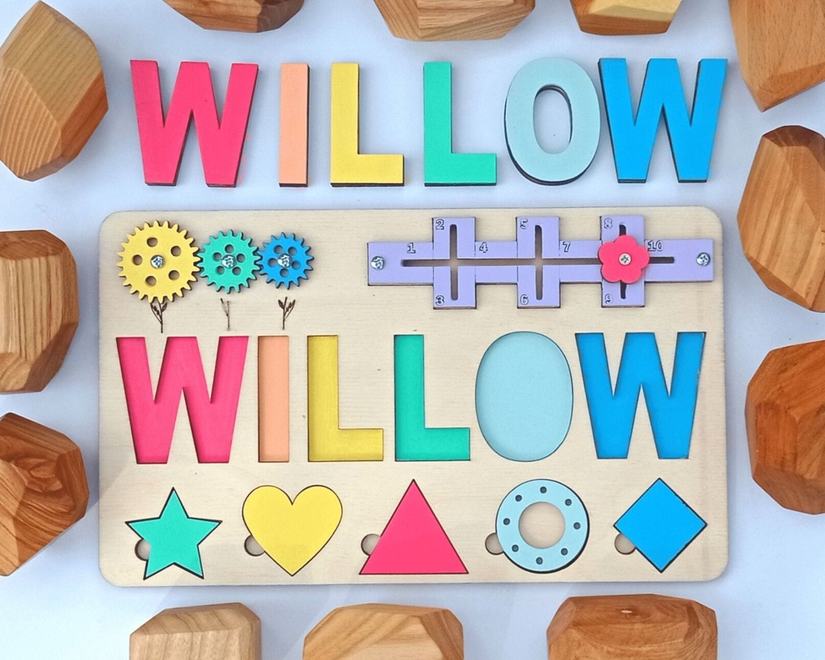 Personalized Baby Girl Name Puzzle Unique Gift Boys Ages 1 3 Wooden Montessori Nursery Toddler Toy Travel Kids Busy Board