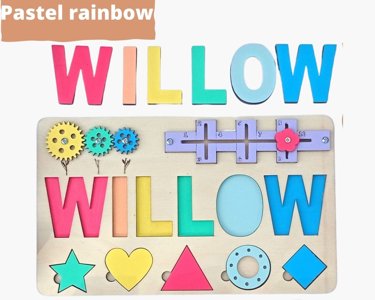 Personalized Baby Girl Name Puzzle Unique Gift Boys Ages 1 3 Wooden Montessori Nursery Toddler Toy Travel Kids Busy Board