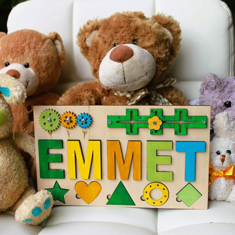 Personalized Baby Girl Name Puzzle Unique Gift Boys Ages 1 3 Wooden Montessori Nursery Toddler Toy Travel Kids Busy Board