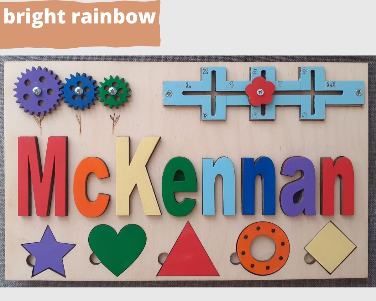 Personalized Baby Girl Name Puzzle Unique Gift Boys Ages 1 3 Wooden Montessori Nursery Toddler Toy Travel Kids Busy Board