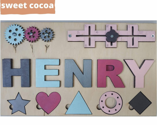 Personalized Baby Girl Name Puzzle Unique Gift Boys Ages 1 3 Wooden Montessori Nursery Toddler Toy Travel Kids Busy Board
