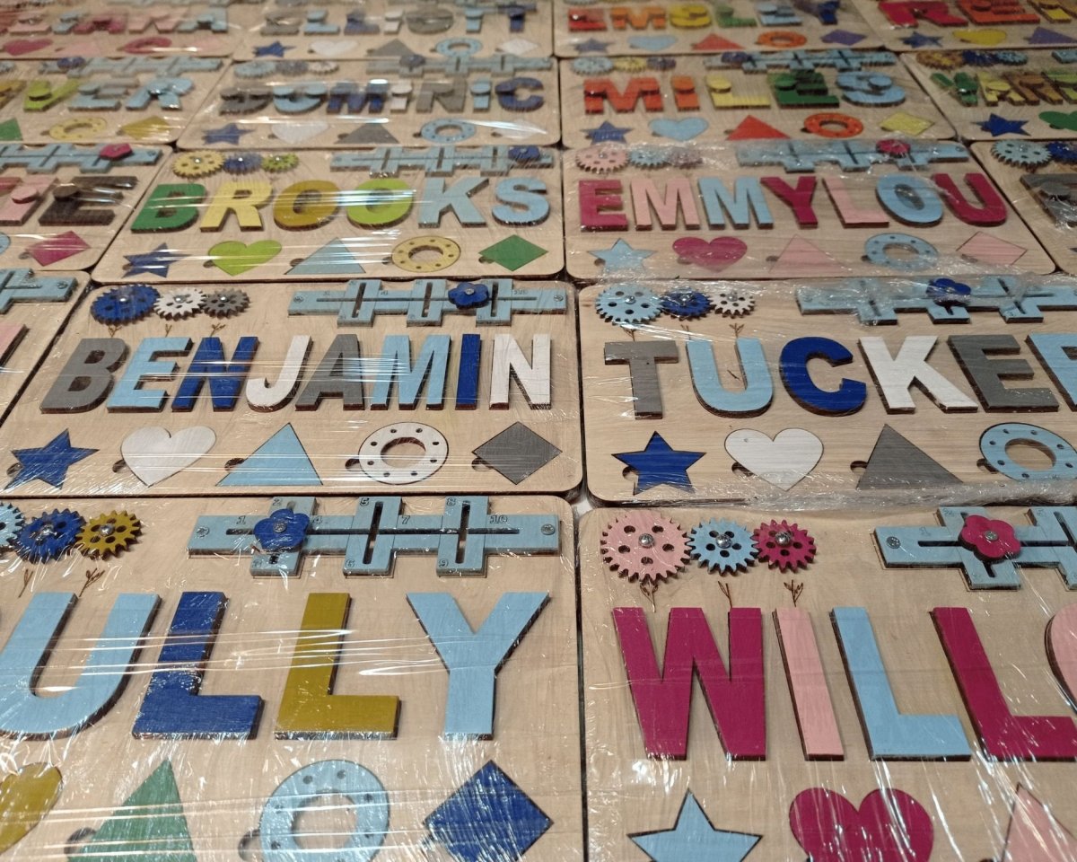 Personalized Baby Girl Name Puzzle Unique Gift Boys Ages 1 3 Wooden Montessori Nursery Toddler Toy Travel Kids Busy Board