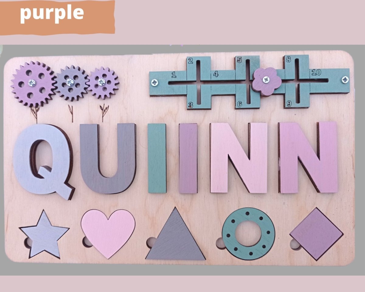 Personalized Baby Girl Name Puzzle Unique Gift Boys Ages 1 3 Wooden Montessori Nursery Toddler Toy Travel Kids Busy Board