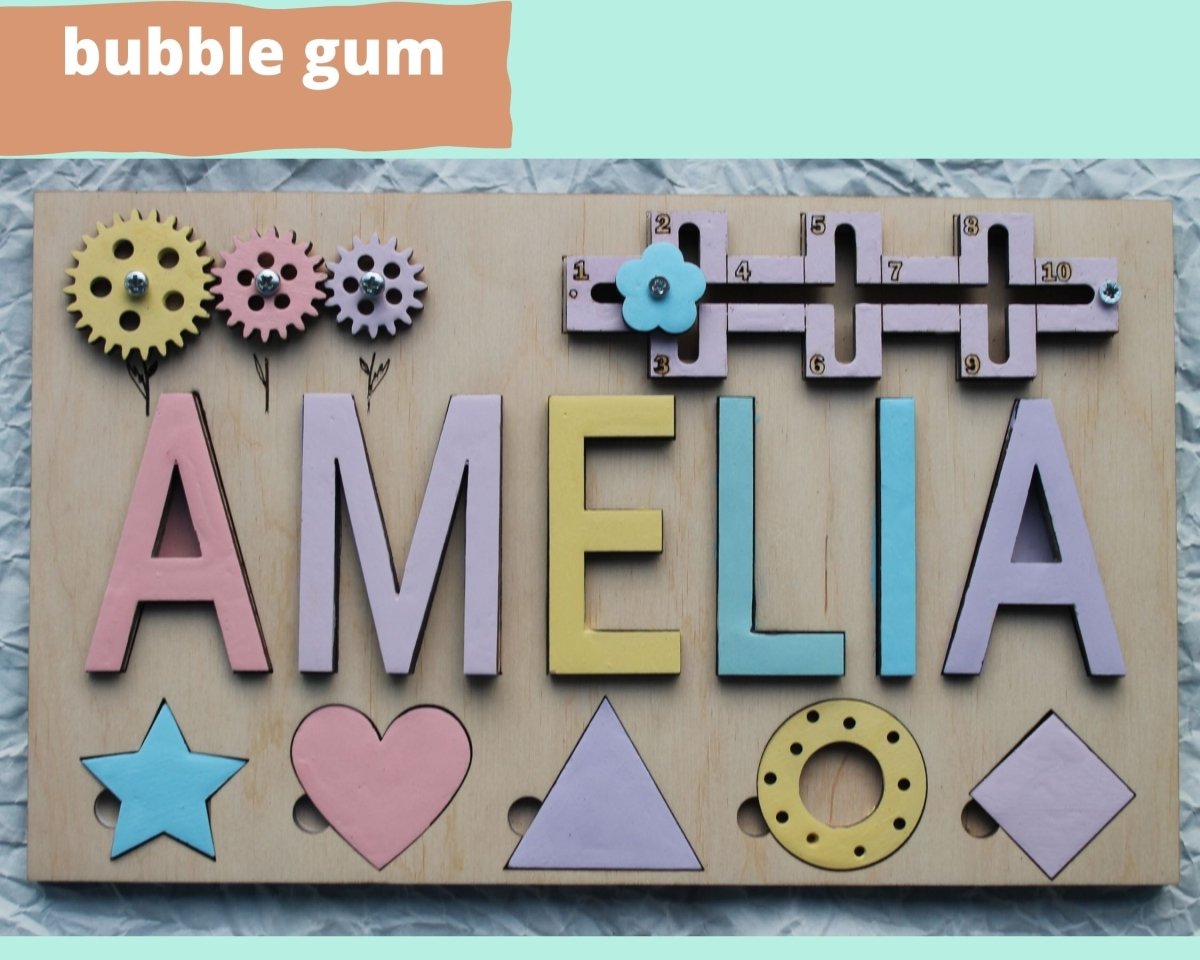 Personalized Baby Girl Name Puzzle Unique Gift Boys Ages 1 3 Wooden Montessori Nursery Toddler Toy Travel Kids Busy Board