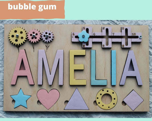 Personalized Baby Girl Name Puzzle Unique Gift Boys Ages 1 3 Wooden Montessori Nursery Toddler Toy Travel Kids Busy Board