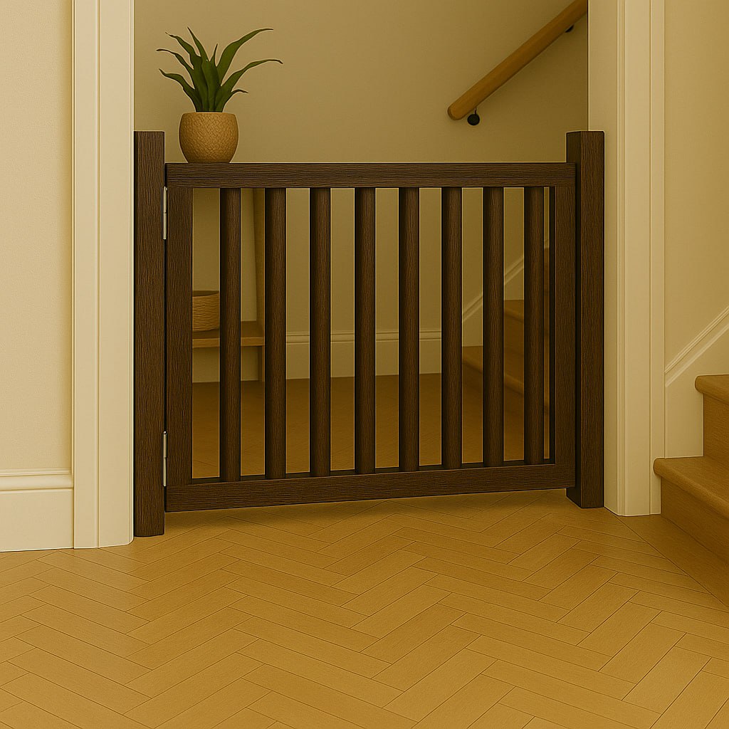 Adjustable Wooden Baby Gate Pet Stair Divider