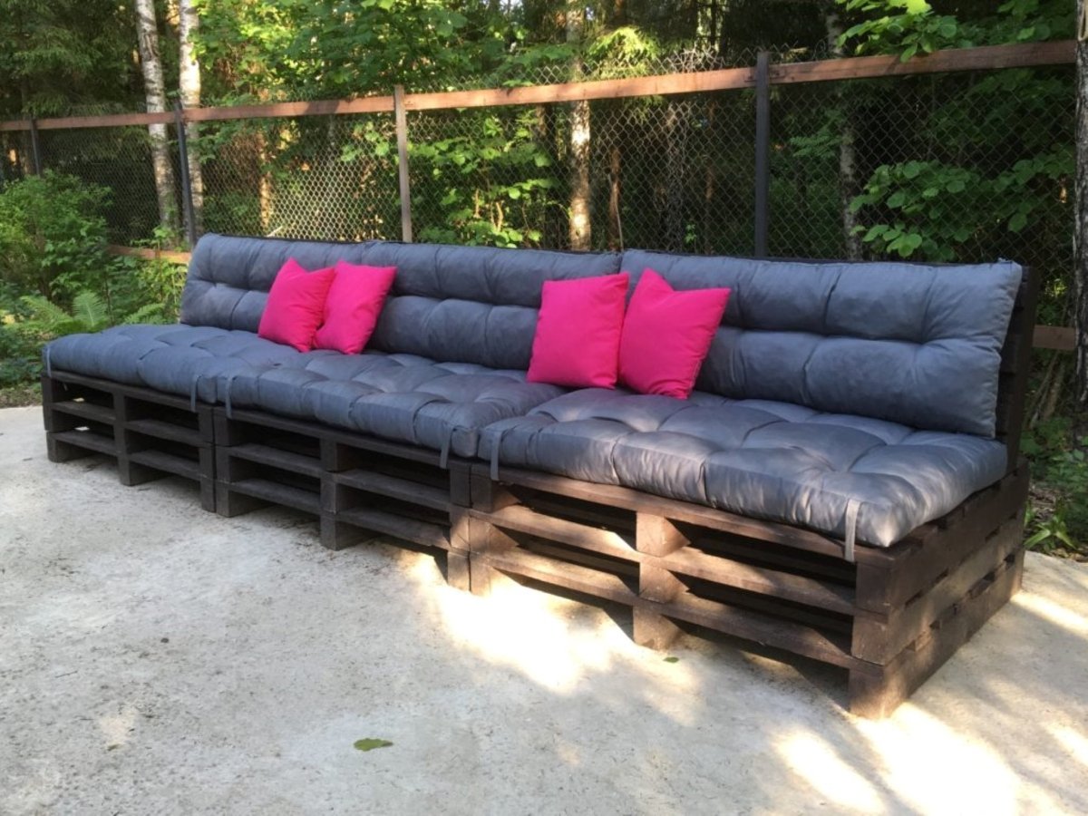 Pillows for outdoor patio furniture, bench seat cushion, custom garden replacement chair