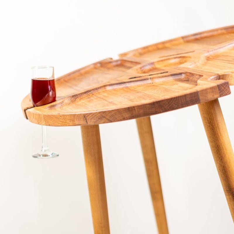Portable wine table Outdoor Patio Furniture Folding Wood Bar-Side Serving High Table The Perfect Handmade Gift Wine Lovers