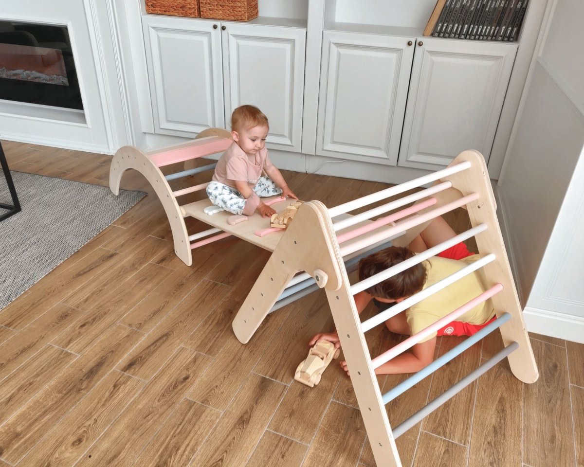 Set of 3 Montessori climbing structures for kids