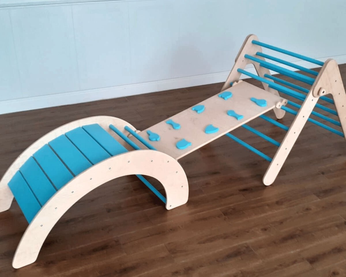 Climbing gym for toddlers in natural Montessori environment