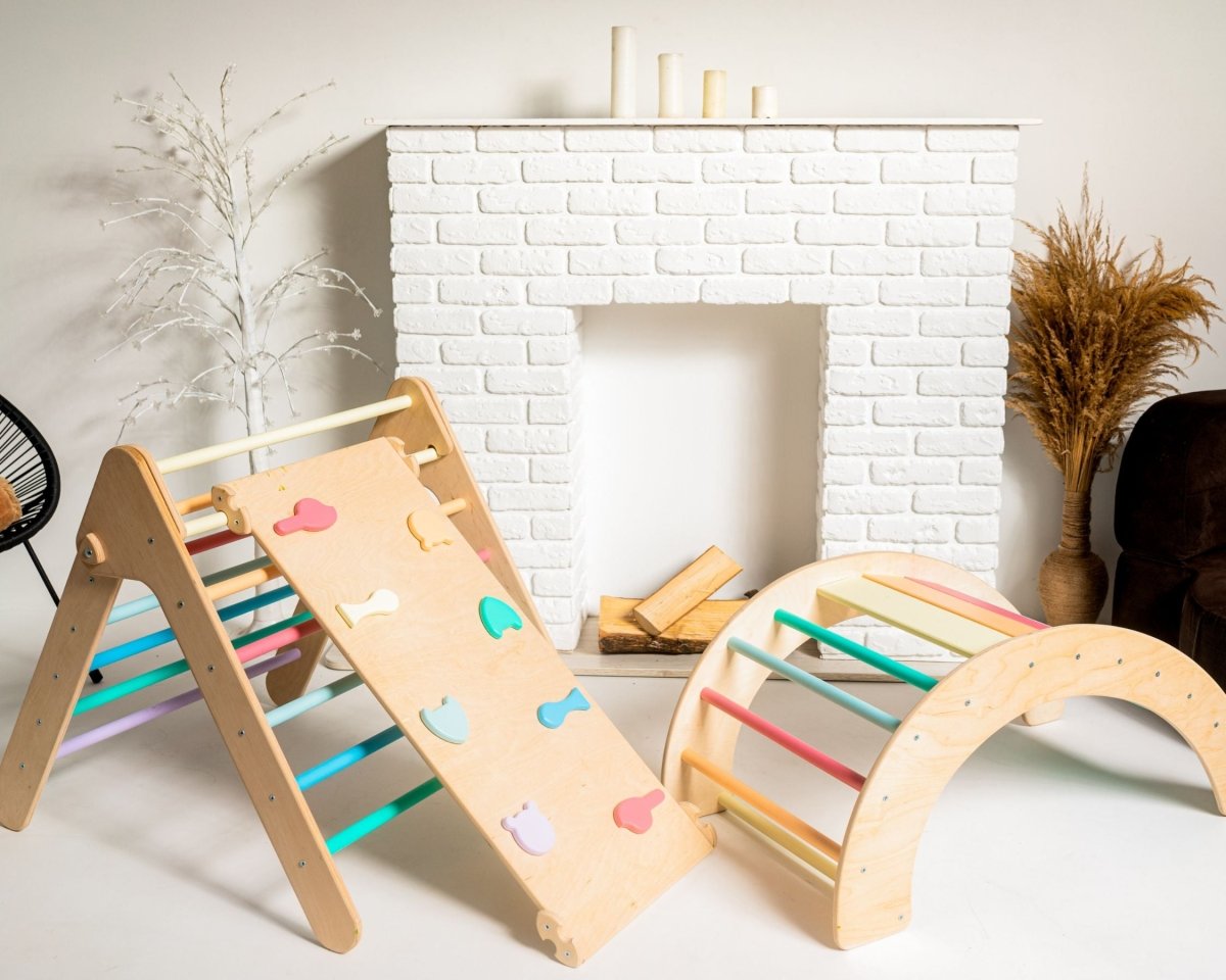 Toddler indoor climbing furniture in modern nursery