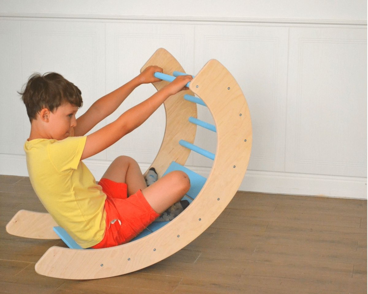 Climbing triangle and arch combo for gross motor play