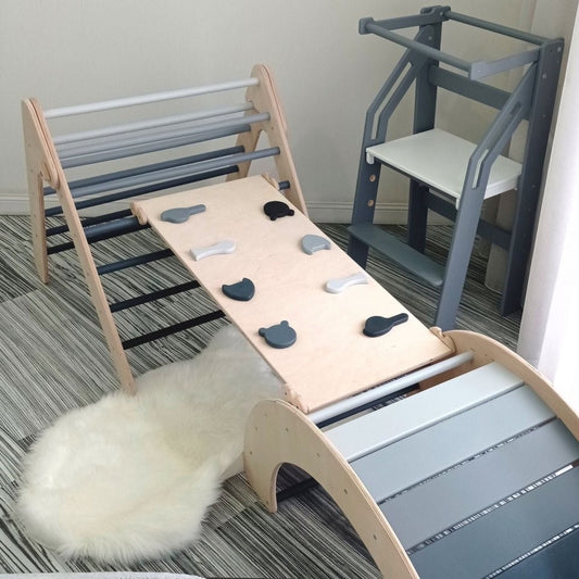Eco-friendly climbing set made from real hardwood
