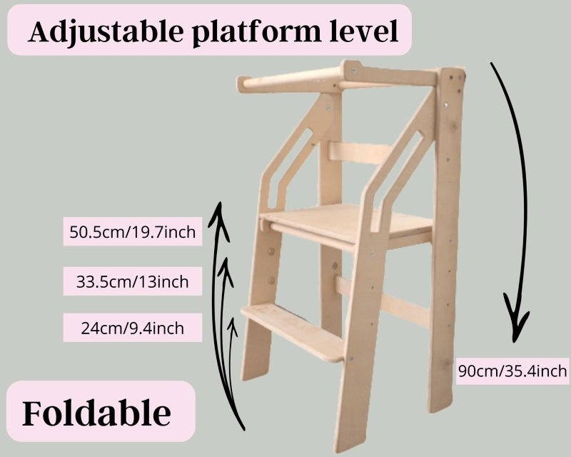 Natural birch double toddler chair for shared activities