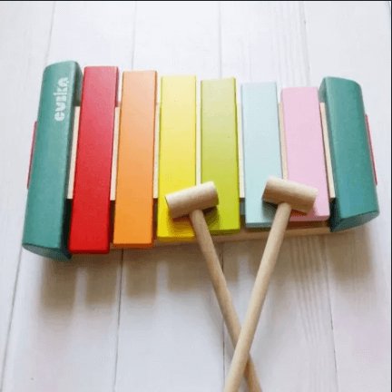 Xylophone for Kids: Montessori Baby Toys, Wooden Musical Instruments for Early Education, Pastel Rainbow