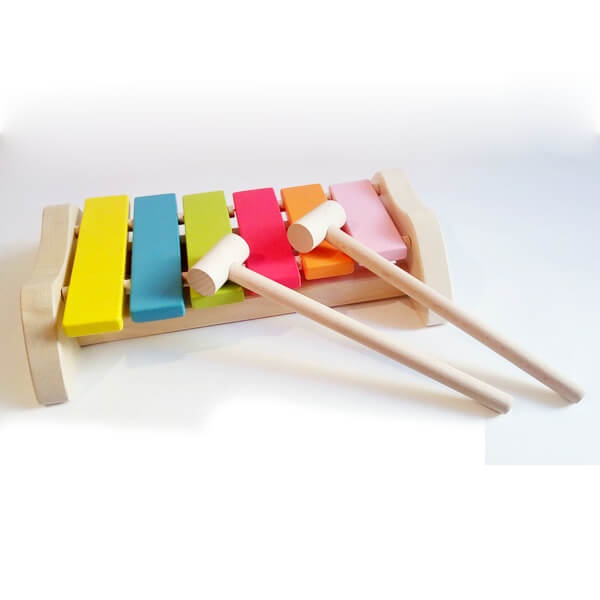 Xylophone for Kids: Montessori Baby Toys, Wooden Musical Instruments for Early Education, Pastel Rainbow