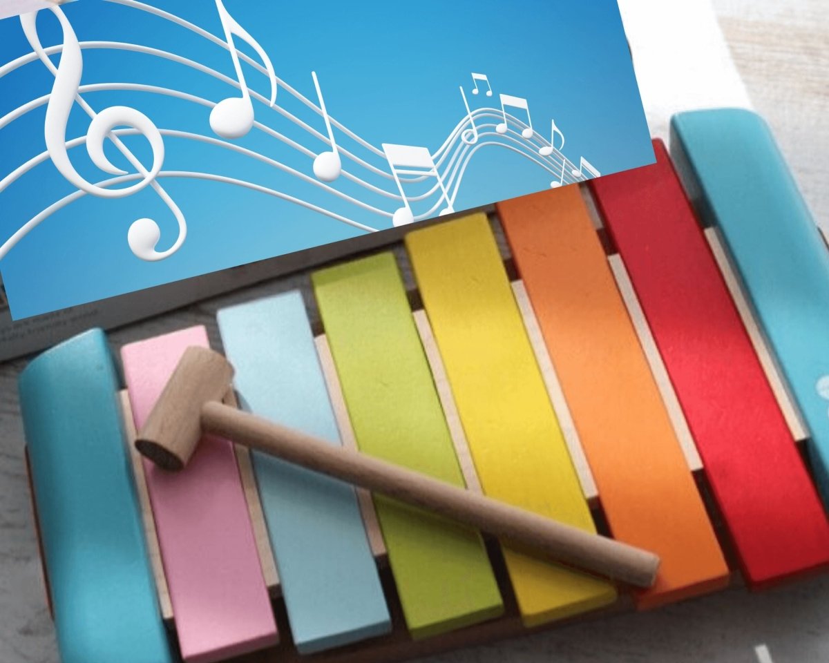 Xylophone for Kids: Montessori Baby Toys, Wooden Musical Instruments for Early Education, Pastel Rainbow