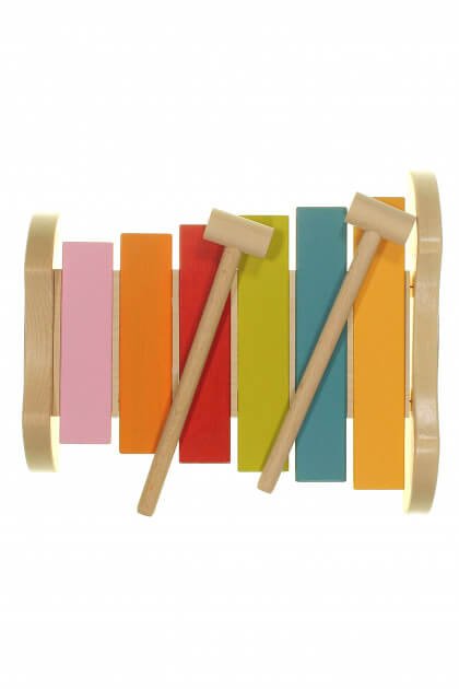 Xylophone for Kids: Montessori Baby Toys, Wooden Musical Instruments for Early Education, Pastel Rainbow