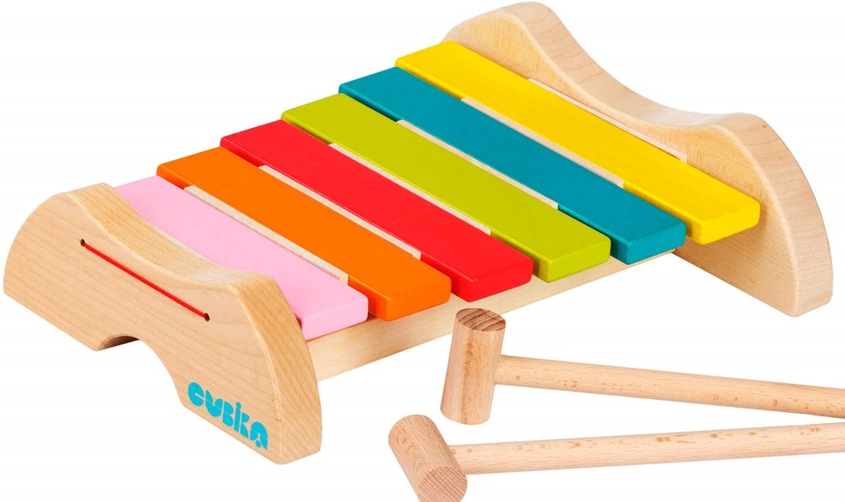 Xylophone for Kids: Montessori Baby Toys, Wooden Musical Instruments for Early Education, Pastel Rainbow