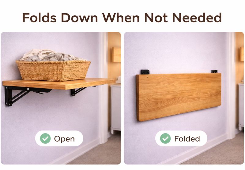 Wall Mounted Folding Shelf