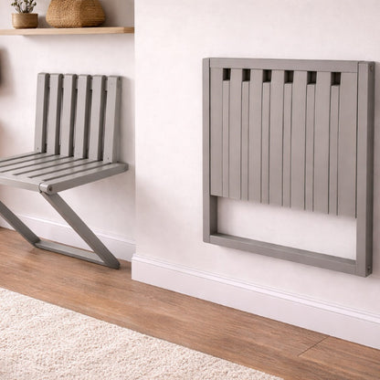 Wall Mounted Folding Chair for Entryway – Wooden Space Saving Seat
