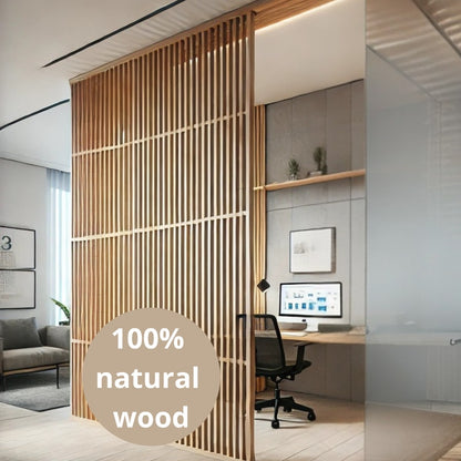 Mid-Century Room Dividers, Wood Slat Partitions and Freestanding Privacy Screens