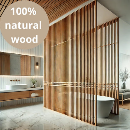 Mid-Century Room Dividers, Wood Slat Partitions and Freestanding Privacy Screens