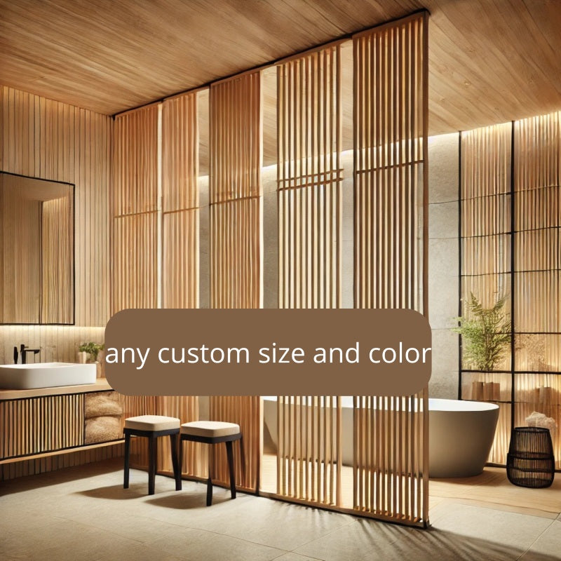 Mid-Century Room Dividers, Wood Slat Partitions and Freestanding Privacy Screens