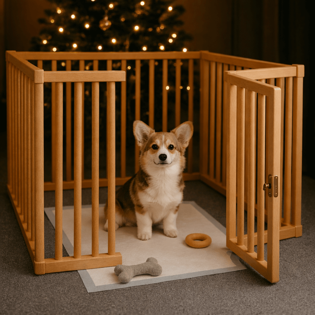 Wooden Dog Playpen for Indoor Use