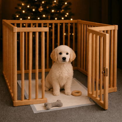 Wooden Dog Playpen for Indoor Use