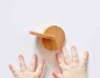 Baby Teething Toy Infant Montessori Wood Interlocking Discs – Woodesa