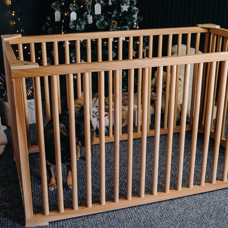 Dog enclosure furniture large, Wood dog crate furniture, Wooden dog enclosure