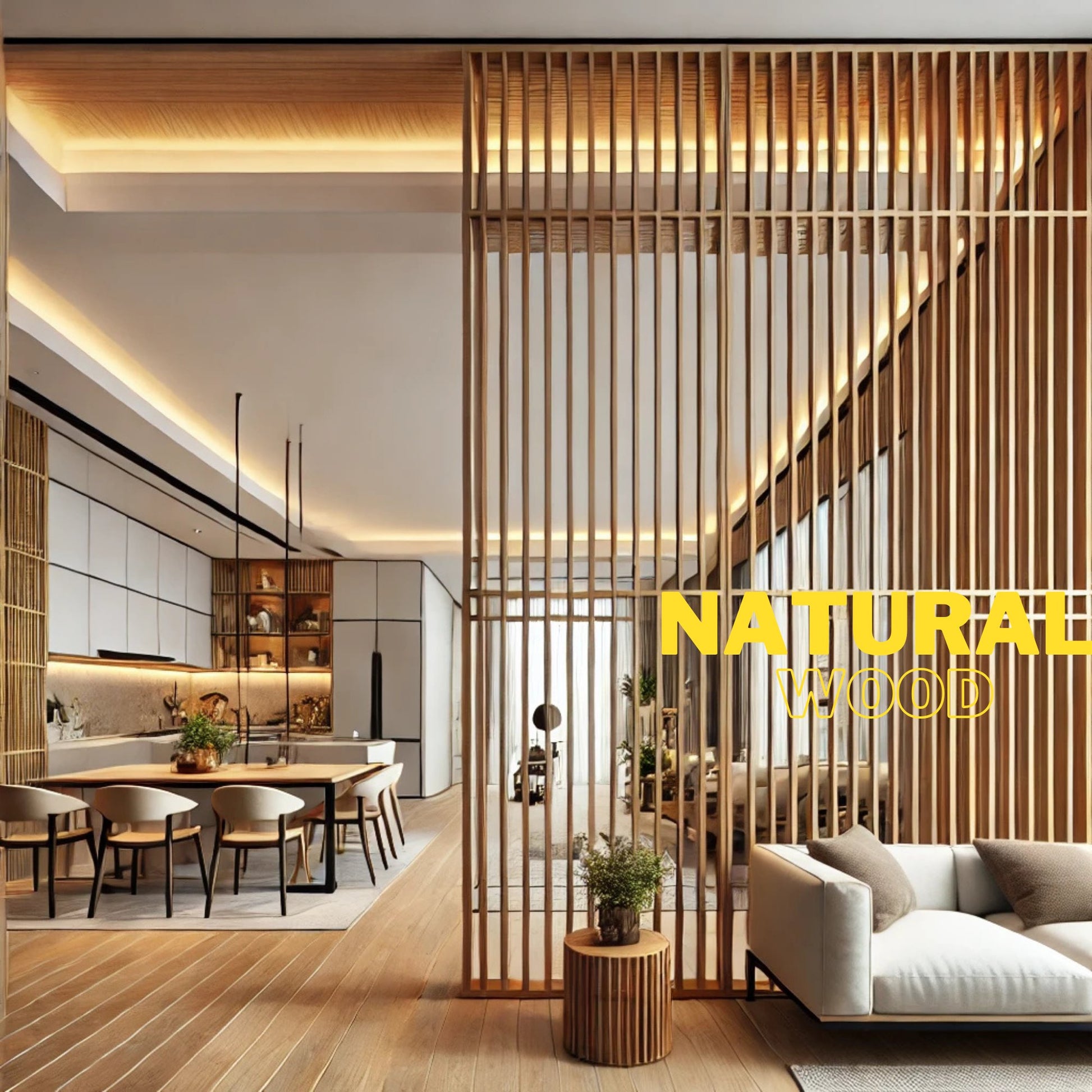 solid beech wood room divider used as privacy screen