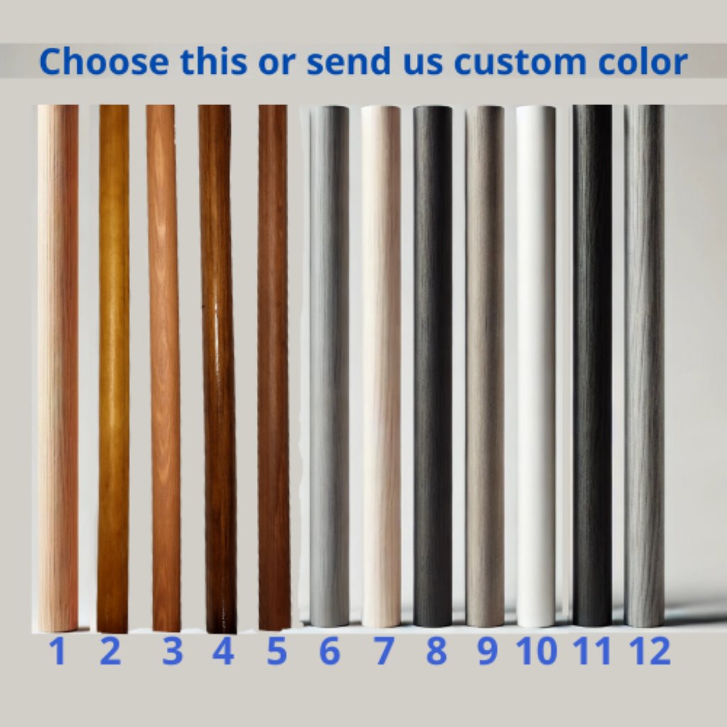 Custom Wood Slat Room Divider – Solid Oak / Beech Freestanding Privacy Screen