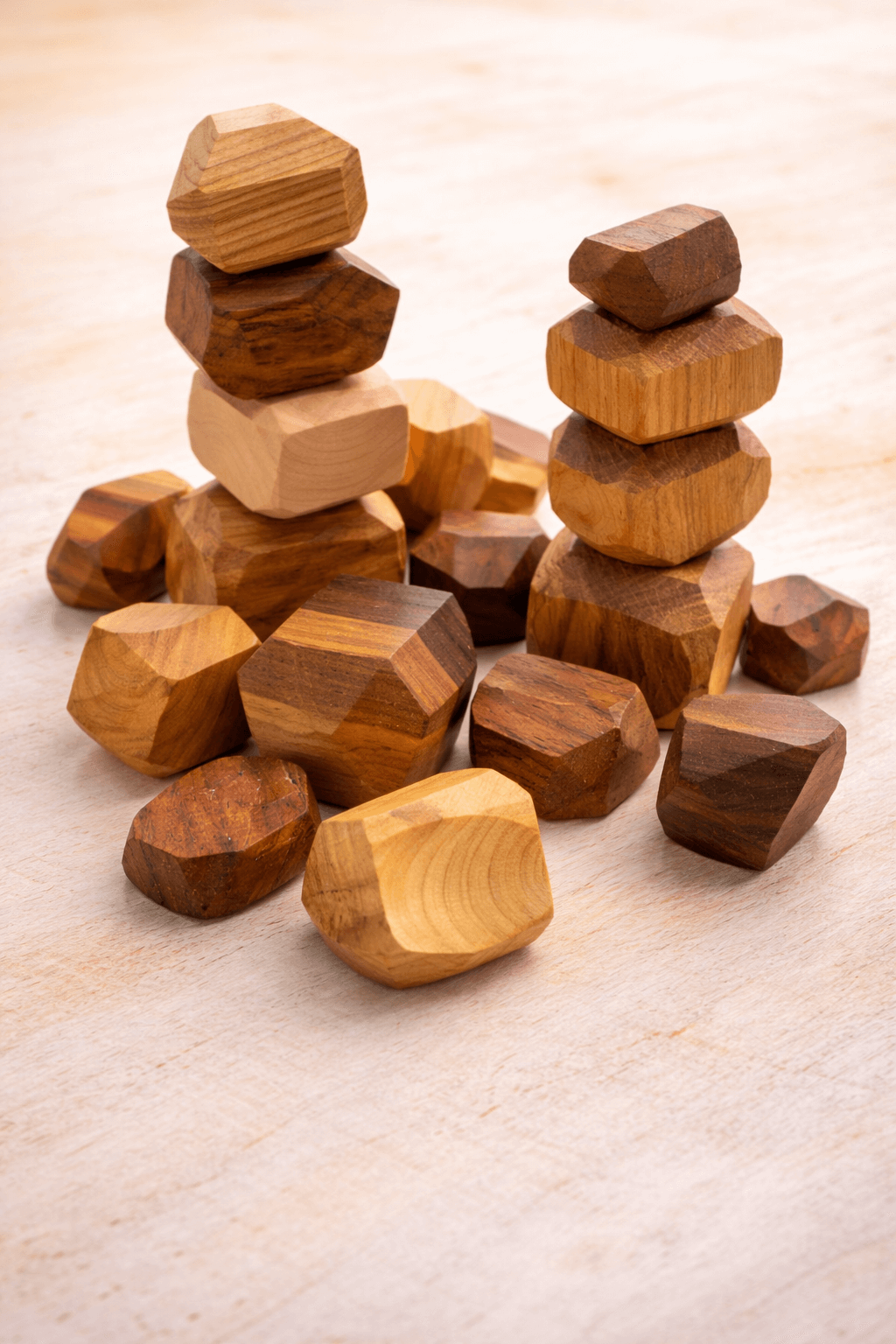 Baby Wooden Building Blocks, Waldorf Toddler Sensory Games, Montessori Natural Materials, Early Learning Motor Skills Development, 1-2-99 Years Kid