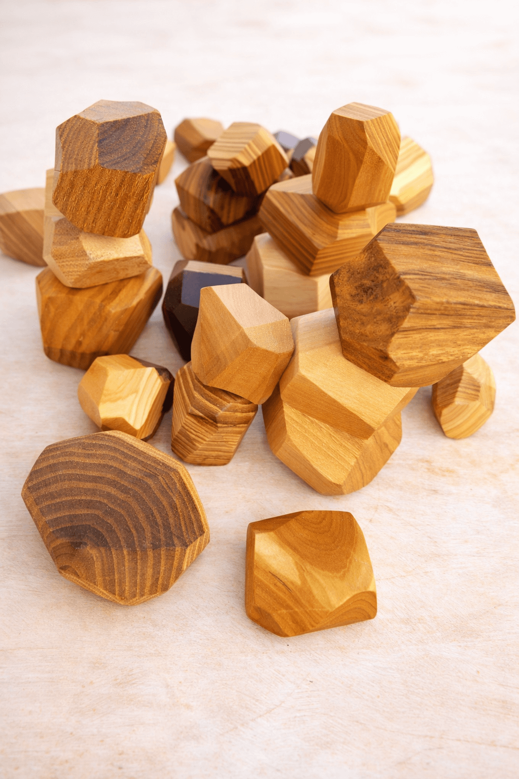 Baby Wooden Building Blocks, Waldorf Toddler Sensory Games, Montessori Natural Materials, Early Learning Motor Skills Development, 1-2-99 Years Kid