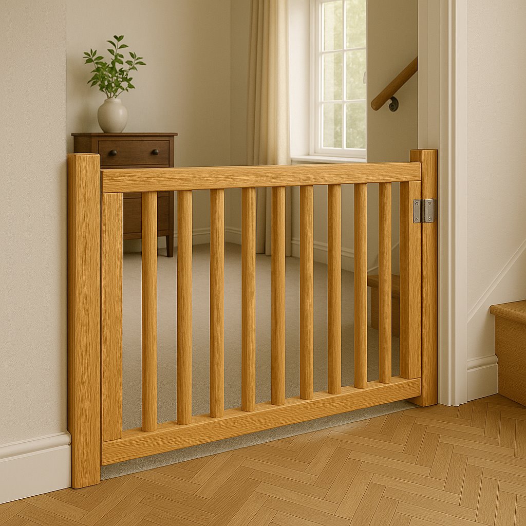 eco friendly wooden safety gate for infants and pets